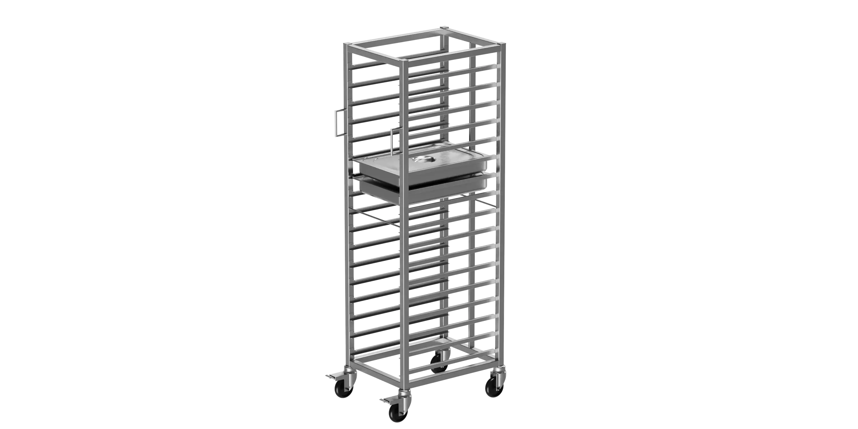 GN 1/1 Küvet Taşıma Arabası 17 Adet Kapasiteli (GN 1/1 Trolley) 17